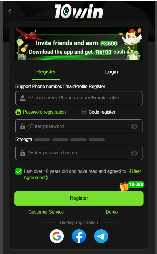 10Win Game Registeration